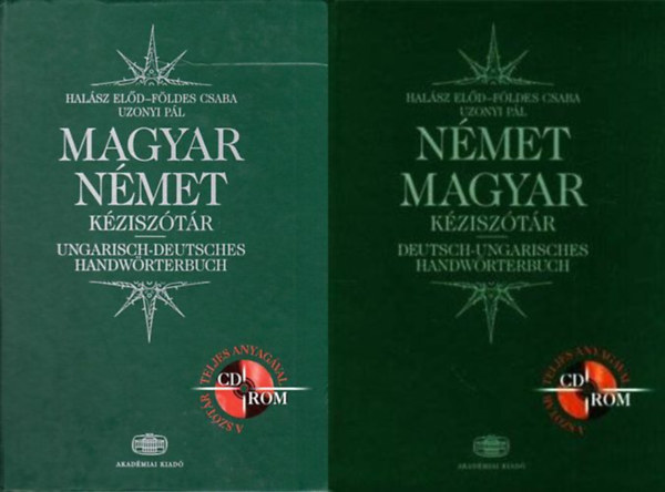 Hal�sz El�d-F�ldes Csaba-Uzonyi P�l - Magyar-n�met, n�met-magyar k�zisz�t�r I-II. (CD n�lk�l)