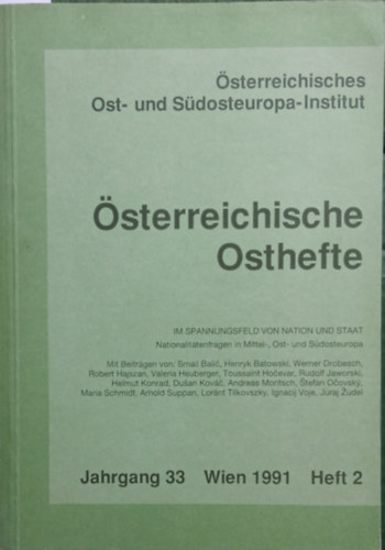 Walter Lukan - Petra Moissi  (szerk.) - �sterreichische Osthefte 1991/2 - Im Spannungsfeld von Nation und Staat