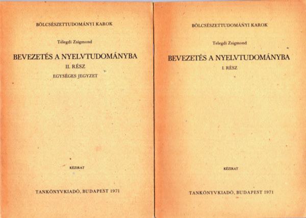 Telegdi Zsigmond - Bevezet�s a nyelvtudom�nyba I-II.