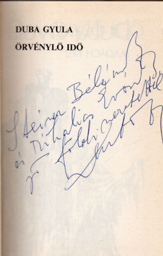 Duba Gyula - �rv�nyl� id�