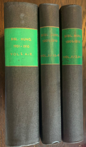 Petrik G�za  (szerk.) - Magyarorsz�gi k�nyv�szet - Hasonm�s kiad�sok sorozata - 1901-1910. I-II. (h�rom k�tetben)