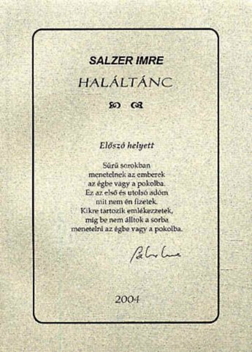 Salzer Imre - Halltnc