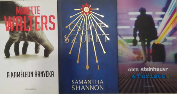 Több szerző - 3 db mű: A turista (Olen Steinhauer) + Csontszüret (Samantha Shannon) + A kaméleon árnyéka (Minette Walters)
