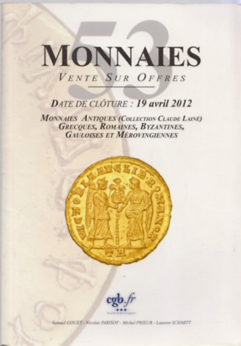 Gouet; Parisot; Prieur; Schmitt - Monnaies 53