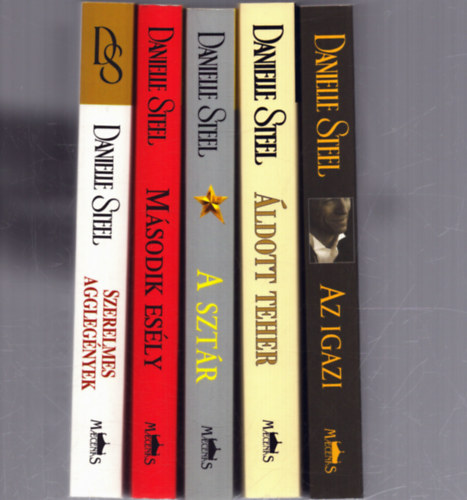 Danielle Steel - 5 db Danielle Steel romantikus regény: Az igazi - Áldott teher - A sztár - Második esély - Szerelmes agglegények