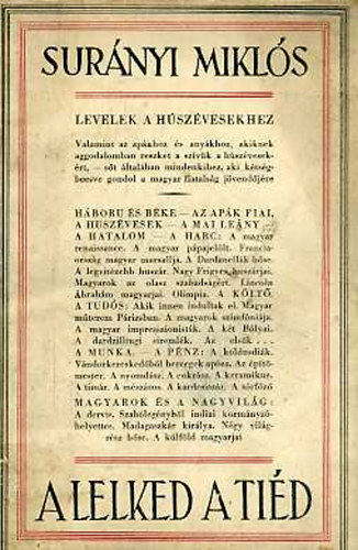 Sur�nyi Mikl�s - A lelked a ti�d