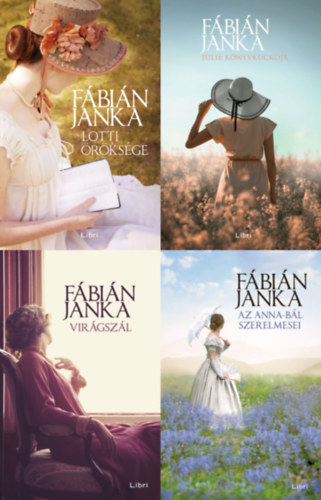Fbin Janka - 4 db Fbin Janka romantikus regny: Virgszl + Az Anna-bl szerelmesei + Julie Knyvkuckja + Lotti rksge (Az Anna-bl szerelmesei sorozat 1. rsze + A knyvrus lny sorozat 2. rsze + A Lotti rksge sorozat 1. rsze + a