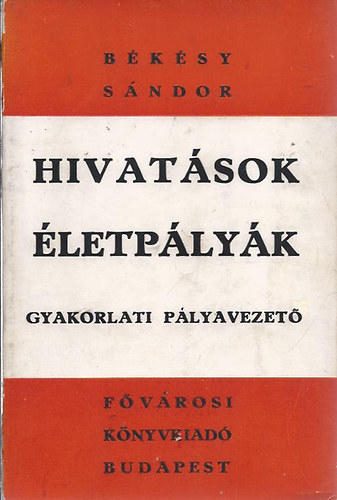 Bksy Sndor - Hivatsok, letplyk - Gyakorlati plyavezet