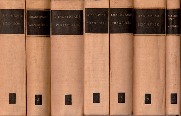 William Shakespeare - Shakespeare összes művei I-VII. (Királydrámák I-II. - Vígjátékok - Tragédiák I-II. - Színművek - Versek)