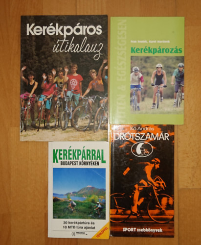 Soulek-Martinek, Kő András - 4 könyv a bicikli szerelmeseinek: Drótszamár, Kerékpározások, Kerékpáros útikalauz, Kerékpárra Budapest környékén