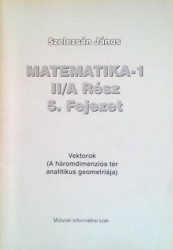 Ratk Istvn - Matematika-1 II/B rsz 5. fejezet