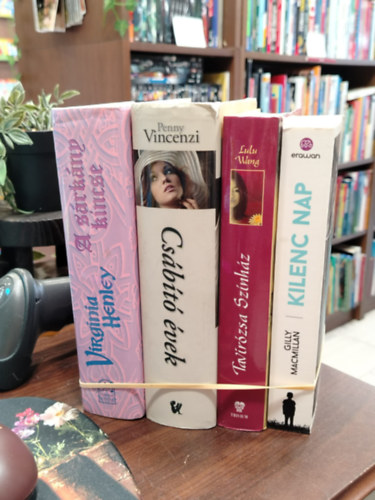 Virginia Henley Penny Vincenzi Lulu Wang Gilly Macmillan - KÖNYVMENTŐ AJÁNLAT, 4 DB. szórakoztató irodalom. A sárkány kincse, Csábító évek, Tavirózsa Színház, Kilenc nap
