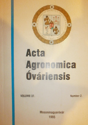 Szalka Éva (szerk.) - Acta Agronomica Óváriensis Volume 37. Number 2.