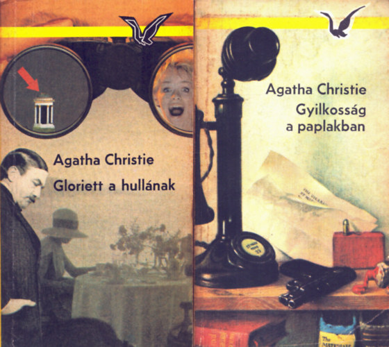 Agatha Christie - 2 db krimi: Gyilkossg a paplakban+ Gloriett a hullnak