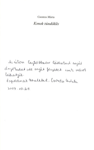 Csontos M�rta - Konok t�nd�kl�s - �j versek