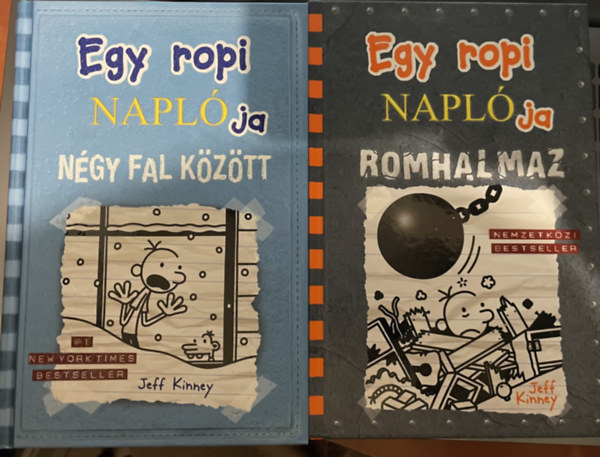 Jeff Kinney - Egy ropi naplója 2db: Négy fal között + Romhalmaz