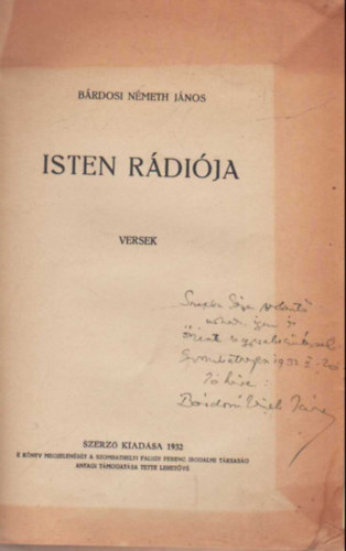 B�rdosi N�meth J�nos - Isten r�di�ja- versek