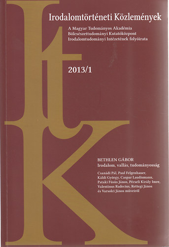 Kecskem�ti G�bor - Irodalomt�rt�neti k�zlem�nyek 2013/1