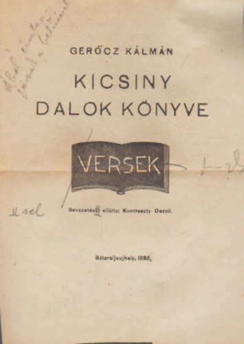 Gercz Klmn - Kicsiny Dalok Knyve