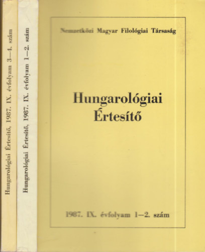 Hungarolgiai rtest 1987/1-4. (teljes vfolyam, 2 ktetben)