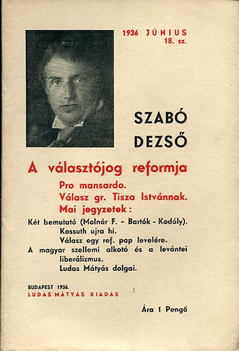 Szabó Dezső - A választójog reformja