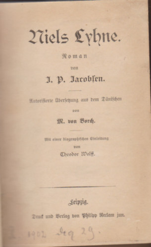 J. P. Jacobsen - Niels Lyhne