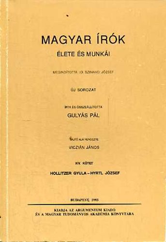 Gulys Pl - Magyar rk lete s munki XIV. (reprint)