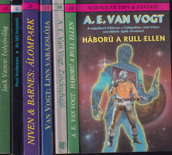 Larry Niven and Steven Barnes, Poul Anderson, Jack Vance A.E. Van Vogt - 6 db. Science Fiction and Fantasy (Hbor a Rull ellen + Zsivnyhaj + Linn varzslja + lompark + Az id folyosi + Folyvilg)