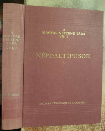 Vargyas Lajos  (szerk.) - A magyar npzene tra VIII/B: Npdaltpusok