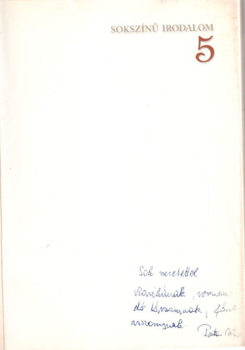 Posta Istv�n - Pet� Gy�rgyi - Soksz�n� irodalom tank�nyv 5. - Dedik�lt