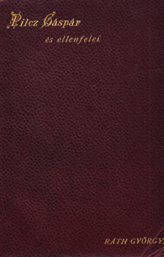 R�th Gy�rgy - Pilcz G�sp�r �s ellenfelei. Adal�k a hazai kryptok�lvinizmus hitvit�z� irodalm�hoz.