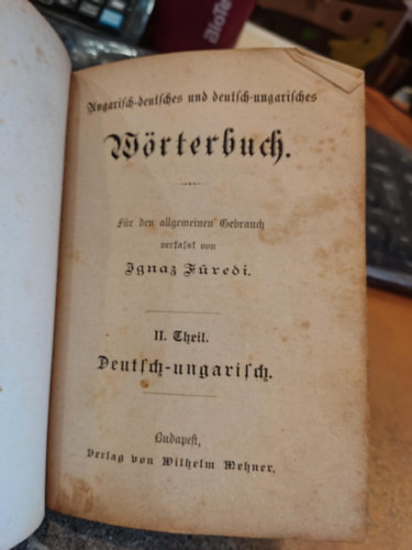 F�redi Ign�cz - Magyar-n�met �s n�met-magyar sz�t�r I-II. r�sz