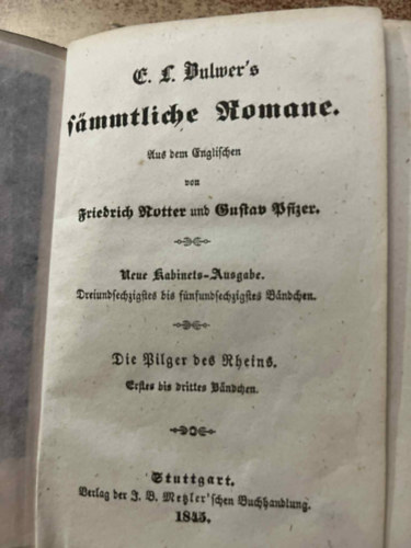 E. L. Bulwer - E. L. Bulwer´s sämmtliche Romane