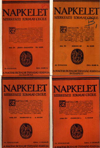 Tormay Cecile  (szerk.) - 6 db Napkelet folyirat: 1925. mrcius, 1925. jlius-augusztus, 1927. jlius, 1928. februr 1., 1925. februr 15., 1931. november 1. szmok