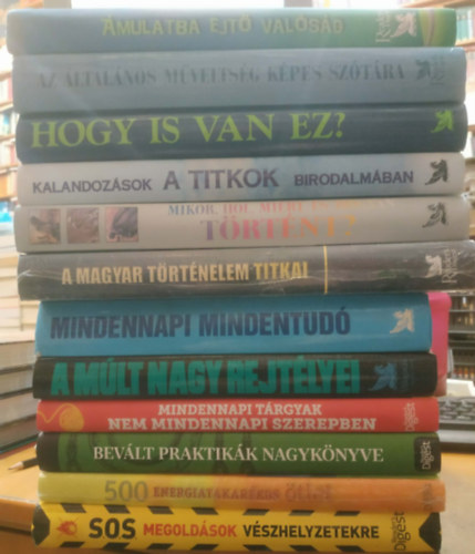 Reader's Digest - 12 db Reader's Digest: S.O.S. megoldások vészhelyzetekre; 500 energiatakarékos ötlet; Bevált praktikák nagykönyve; Mindennapi tárgyak, nem mindennapi szerepben; A múlt nagy rejtélyei; Mindennapi mindentudó; A magyar történelem titkai
