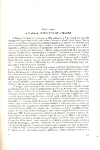 Kov�cs �gnes - A magyar n�pk�lt�szet gy�jt�se - K�l�nlenyomat