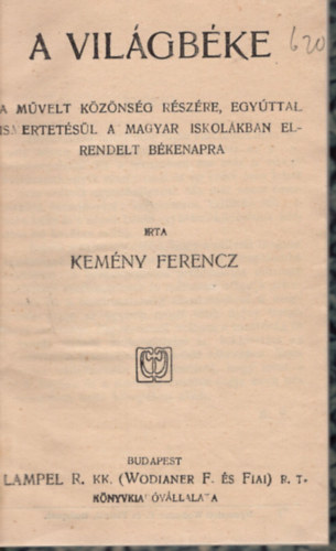 Kemny Ferencz - A vilgbke