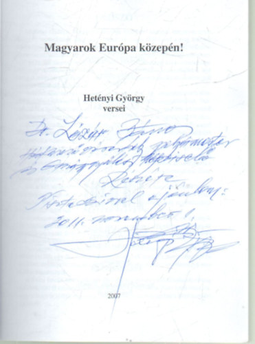 Het�nyi Gy�rgy - Magyarok Eur�pa k�zep�n- Het�nyi Gy�rgy versei