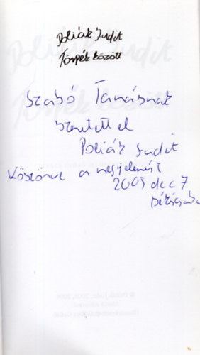 Poli�k Judit - T�rp�k k�z�tt- dedik�lt