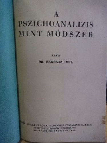 Hermann Imre - A pszichoanalzis mint mdszer