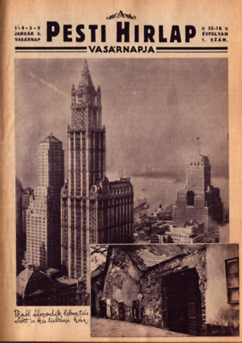 T�bb szerkeszt� - A Pesti H�rlap Vas�rnapja 1930. 1-52. sz�m teljes �vfolyam 4 k�tetben