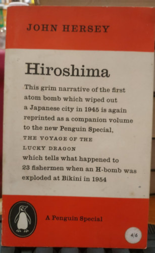 John Hersey - Hiroshima, angol nyelv (A Penguin Special si73)
