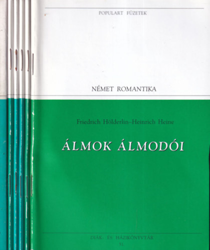 6 db. Populart füzetek- Romantika (Álmok álmodói + Óda a nyugati szélhez + Költői elmélkedések + Rettenetes évek + Korunk hőse + Anyegin)