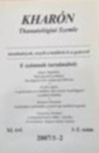 Hornyi Ildik Hegeds Katalin - Kharn - Thanatolgiai szemle (XI. vf. - 2007/1-2 1-2. szm)