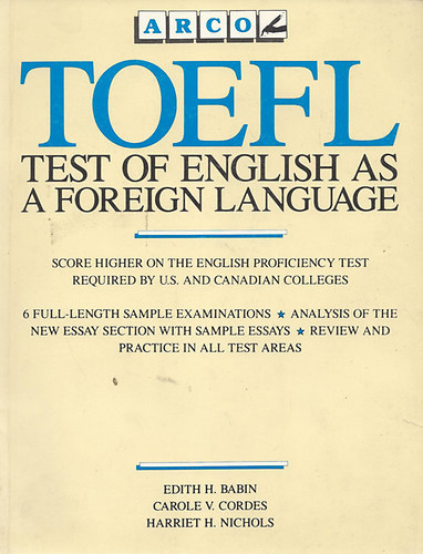 Babin-Cordes-Nichols - TOEFL test of english as a foreign language