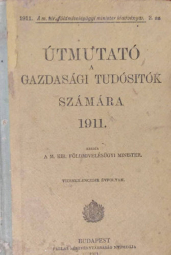 tmutat a gazdasgi tudsitk szmra 1911.