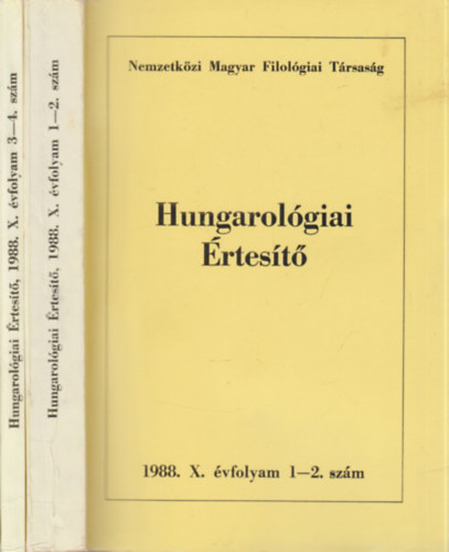 Hungarolgiai rtest 1988/1-4. (teljes vfolyam, 2 ktetben)