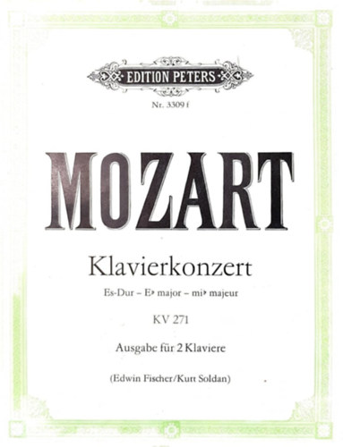 Mozart Amadeus Wolfgang - Klavierkonzert Es-Dur ~ E major ~ mi majeur KV 491 - Ausgabe f�r 2 Klaviere