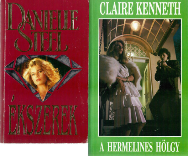2 db könyv, Danielle Steel: Ékszerek, Claire Kenneth: A hermelines hölgy