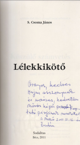 S. Csoma J�nos - L�lekkik�t� - dedik�lt